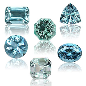 Aquamarine Gemstone Color Chart